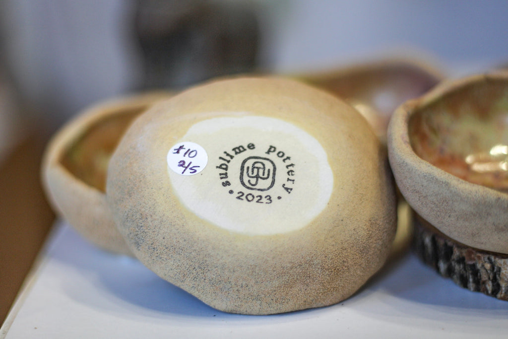 10-F Soft Earth Series PROTOTYPE Pinch Pots, 1-2 oz.