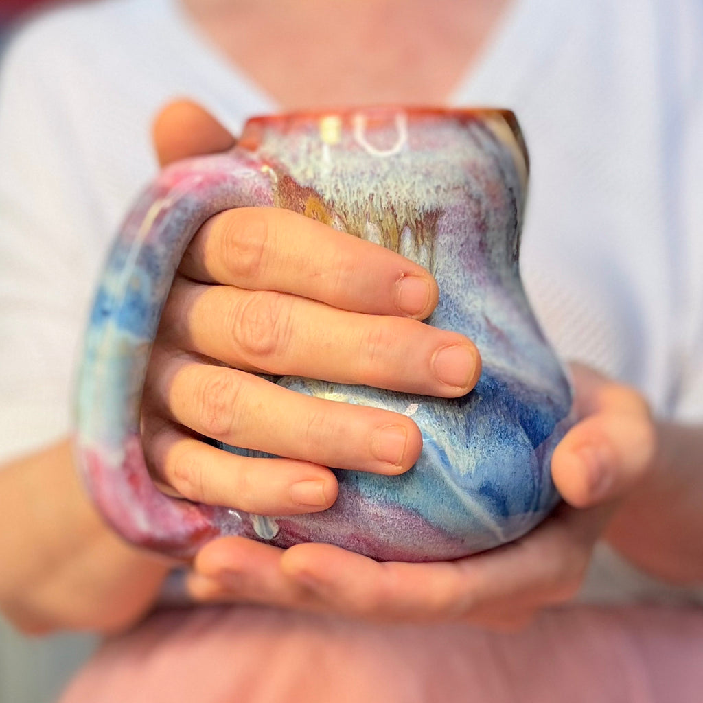 11-C Winter Rainbow Gourd Mug, 20 oz.