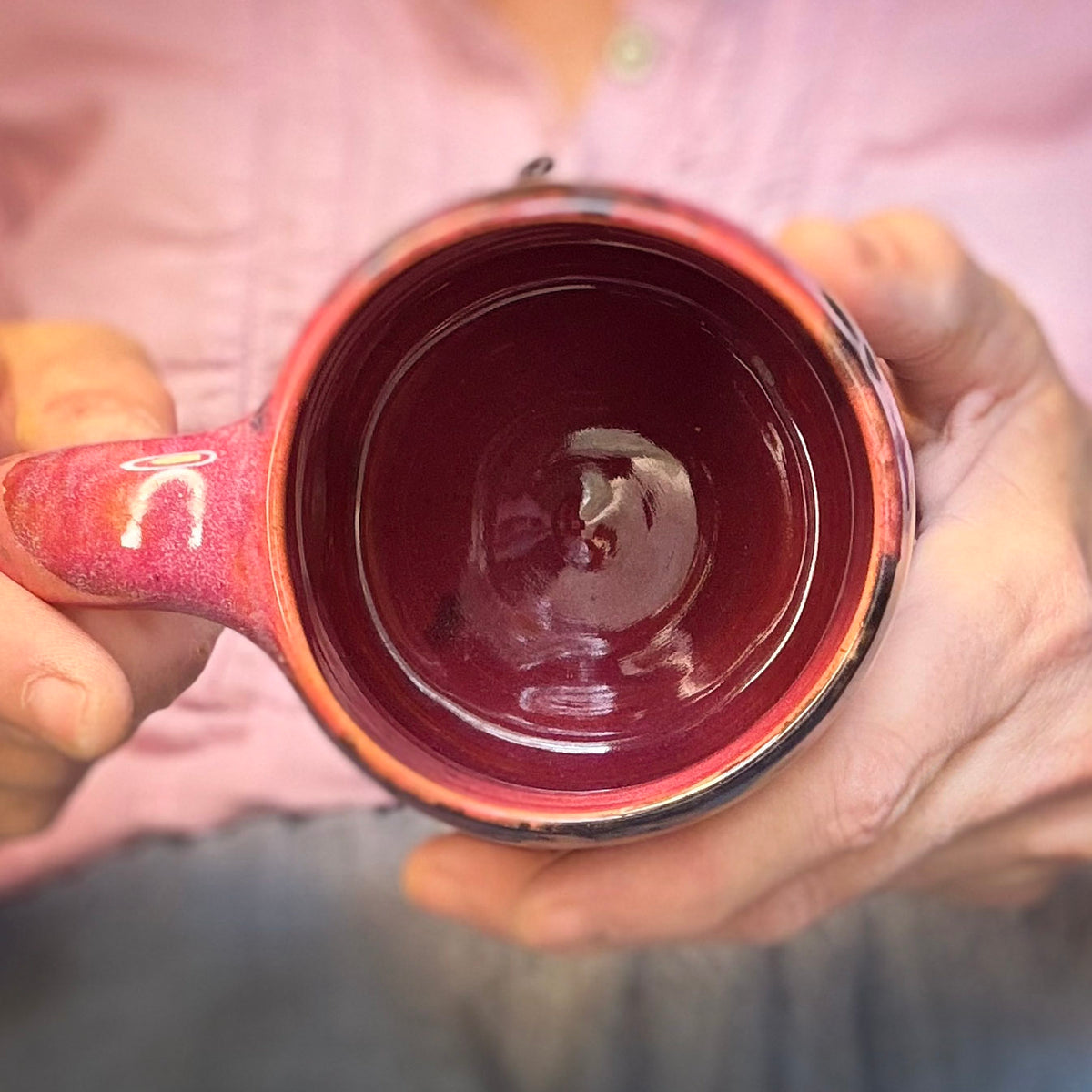 10-B Rhodonite Curvy Mug, 16 oz.