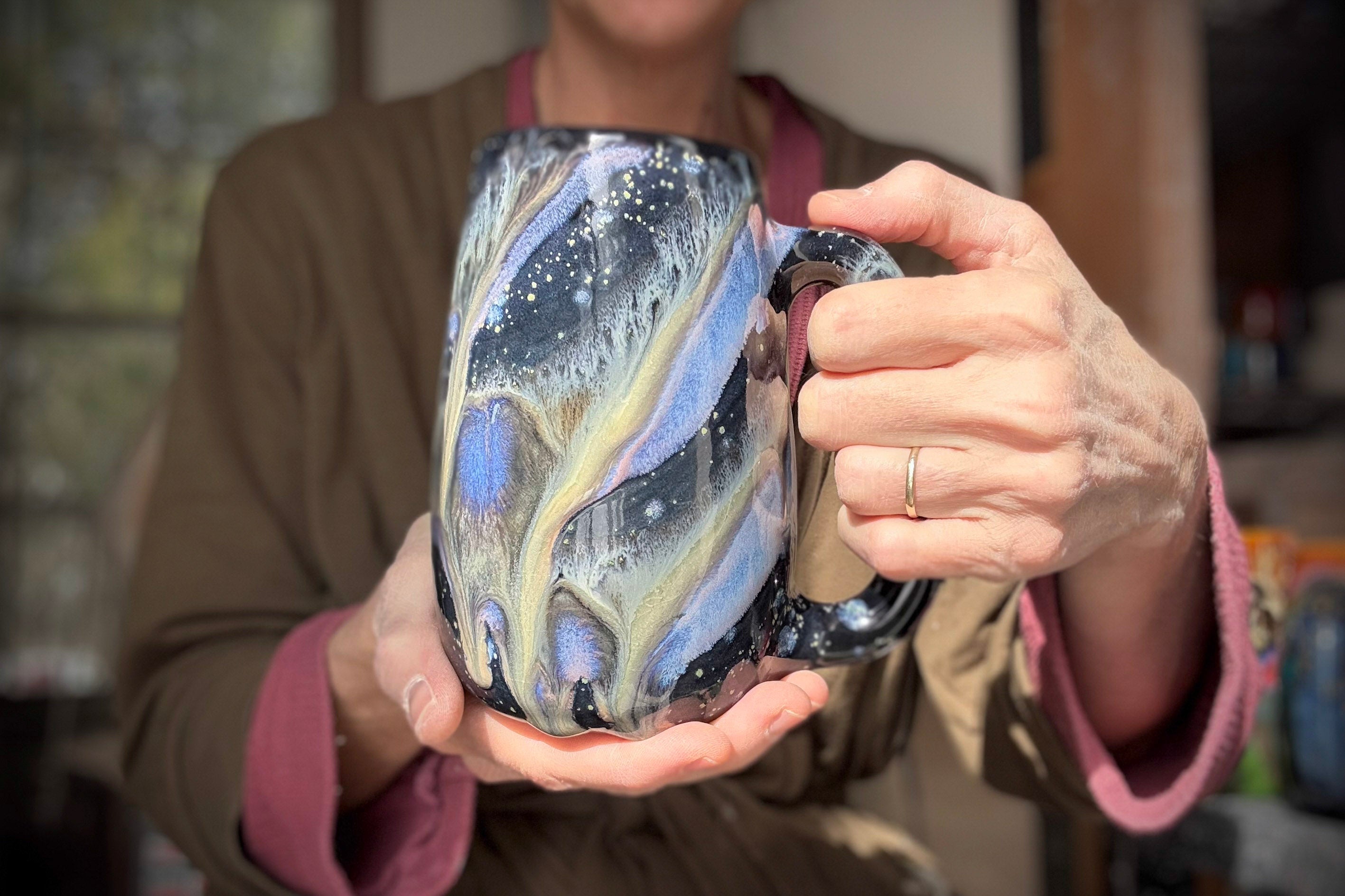 11-D Cosmic Amethyst Grotto Mug, 21 oz.