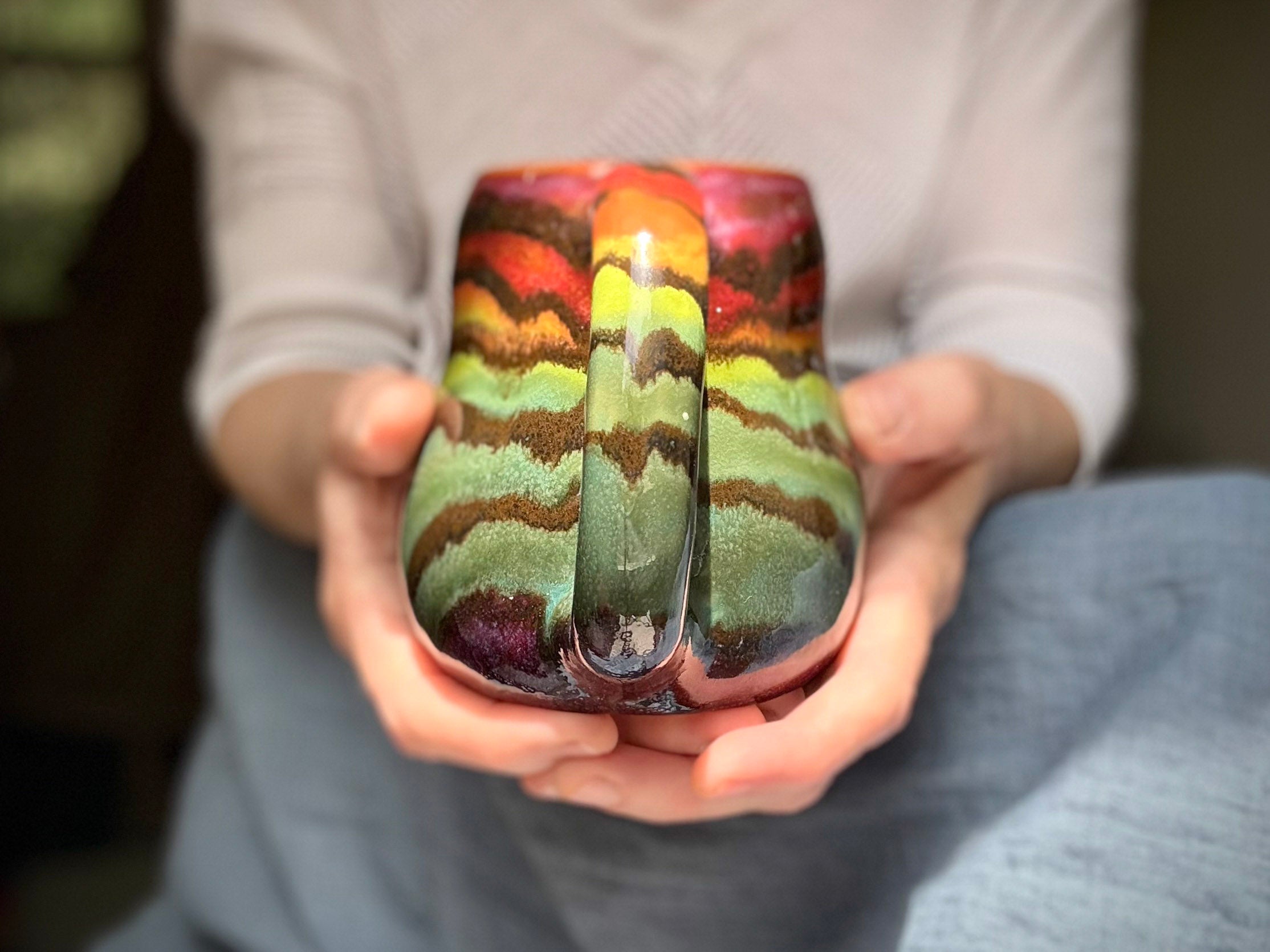 12-D Rainbow Family Variation Mid Mod Mug, 16 oz.