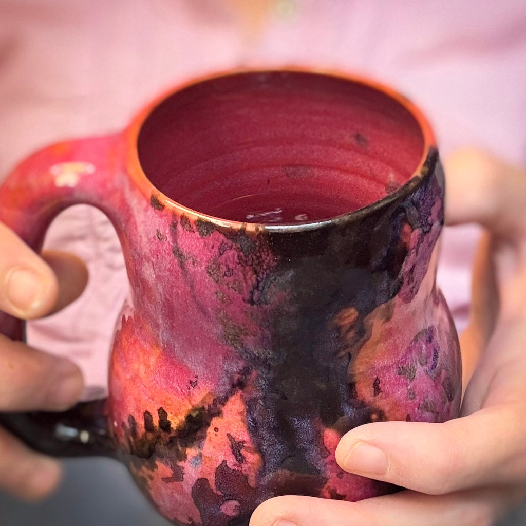 10-B Rhodonite Curvy Mug, 16 oz.