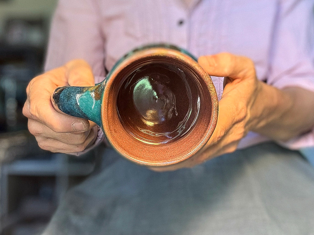 12-E Turquoise PROTOTYPE Curvy Mug, 17 oz.