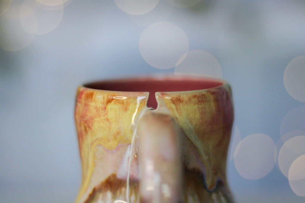 10-E Soft Earth Series PROTOTYPE Petite Notched Gourd Mug, 12 oz.