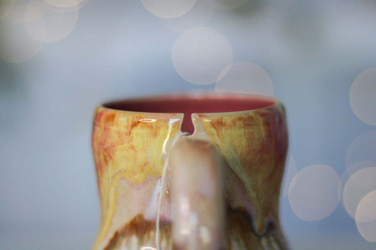10-E Soft Earth Series PROTOTYPE Petite Notched Gourd Mug, 12 oz.