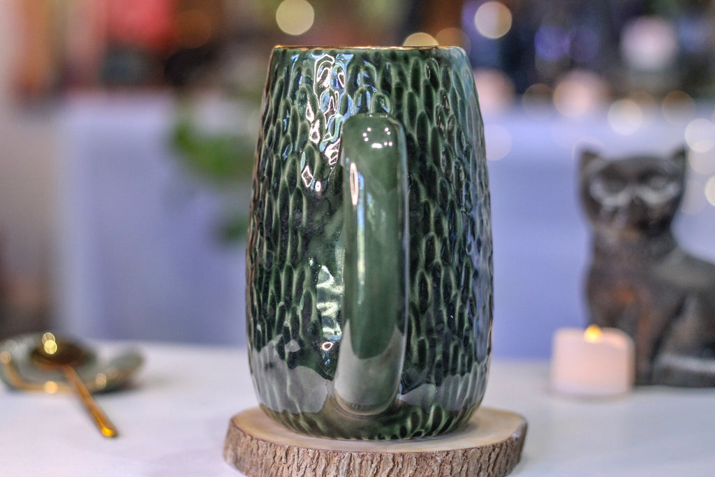 11-D Evergreen Christmas Textured Mug, 23 oz.