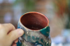 11-E Turquoise Grotto Varation Mid Mod Mug, 20 oz.