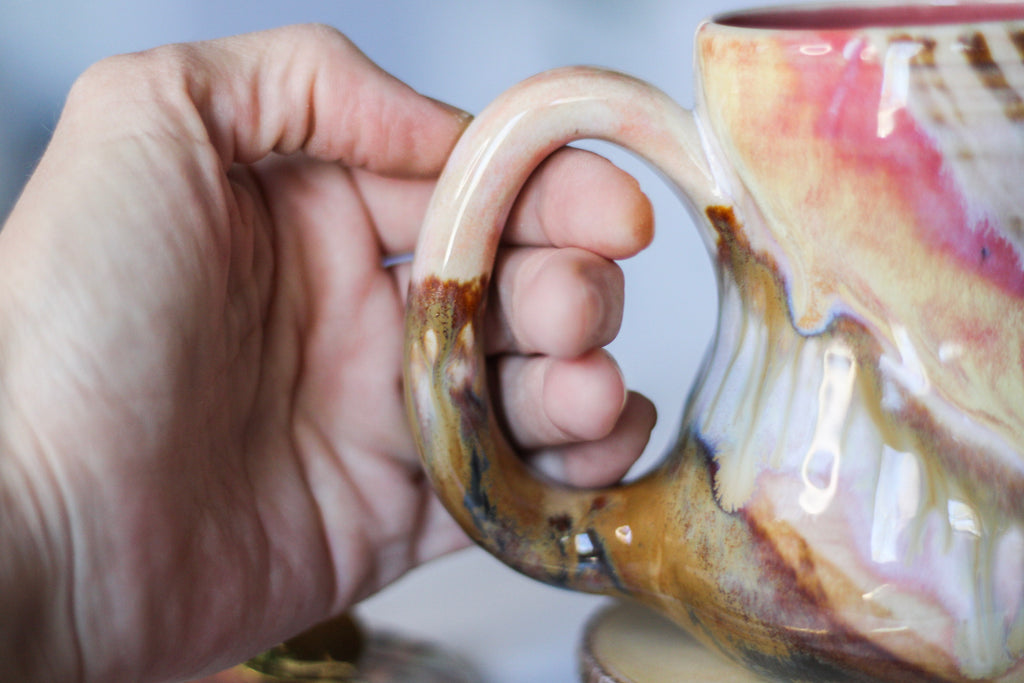 10-E Soft Earth Series PROTOTYPE Petite Notched Gourd Mug, 12 oz.