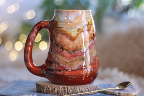 10-C Coral Canyon Textured Divot Mug, 21 oz.