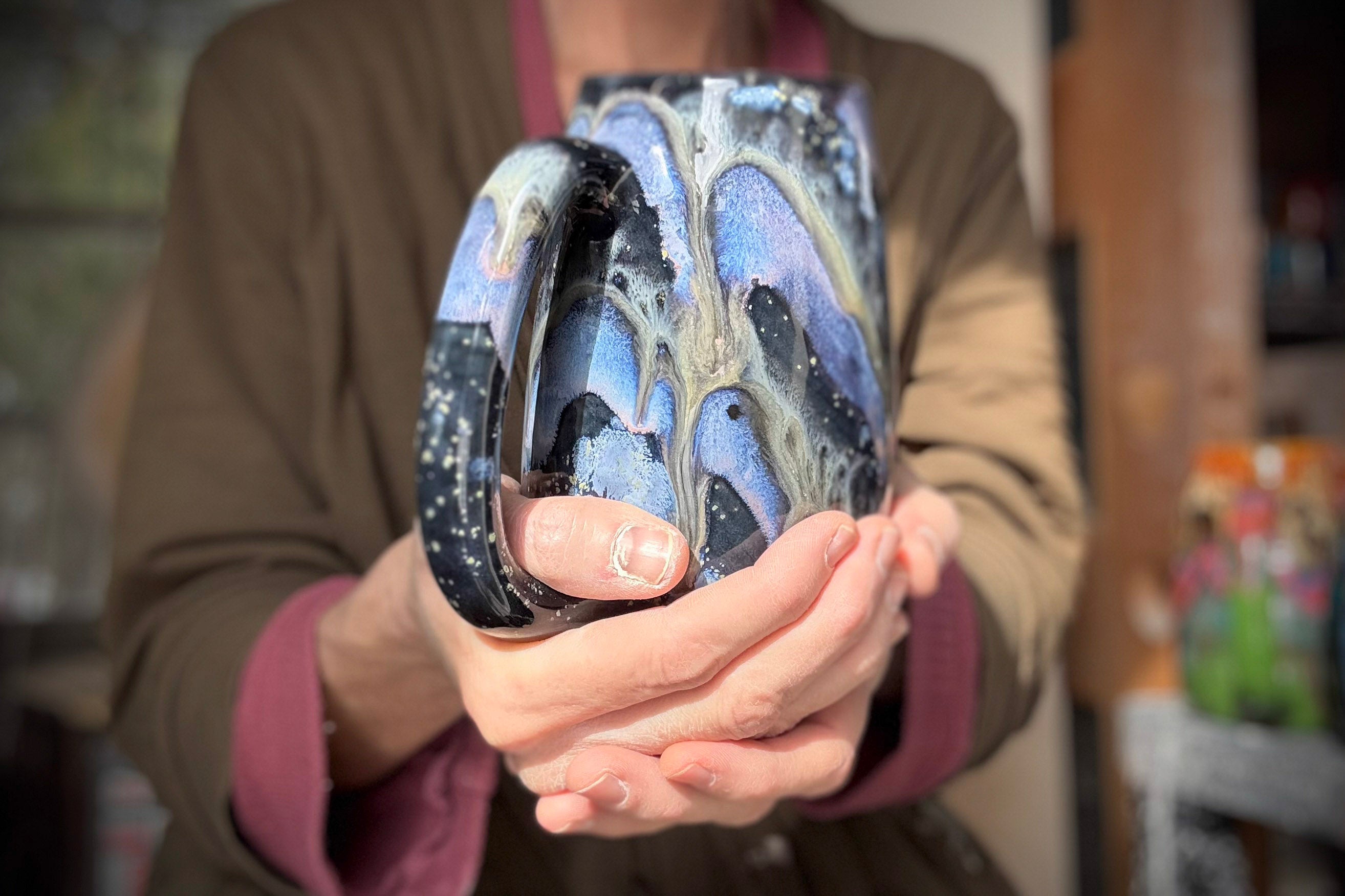 11-D Cosmic Amethyst Grotto Mug, 21 oz.