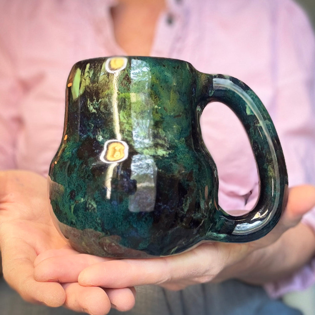 11-B Mossy Agate Curvy Mug, 18 oz.