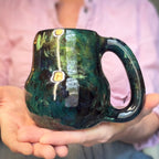11-B Mossy Agate Curvy Mug, 18 oz.