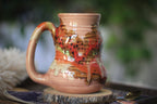 09-D Coral Mountains Barely Flared Textured Divot 'Cuddle' Mug, 17 oz.