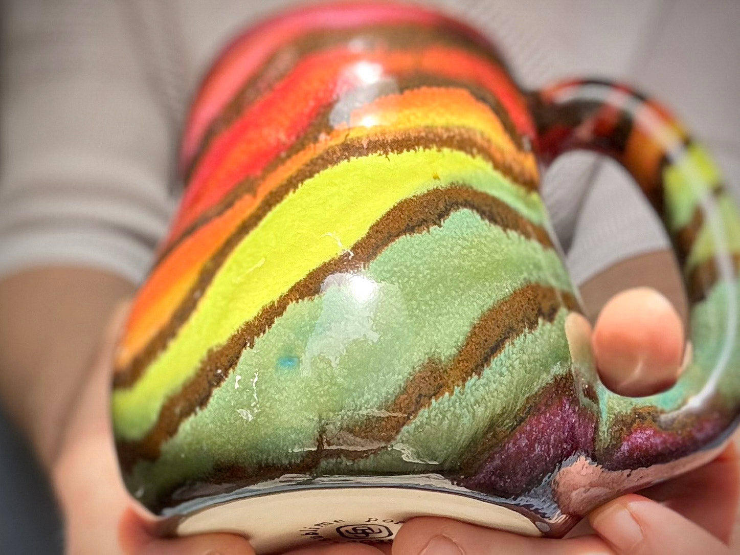 12-D Rainbow Family Variation Mid Mod Mug, 16 oz.