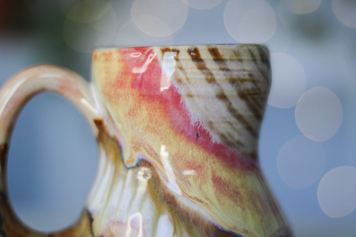 10-E Soft Earth Series PROTOTYPE Petite Notched Gourd Mug, 12 oz.