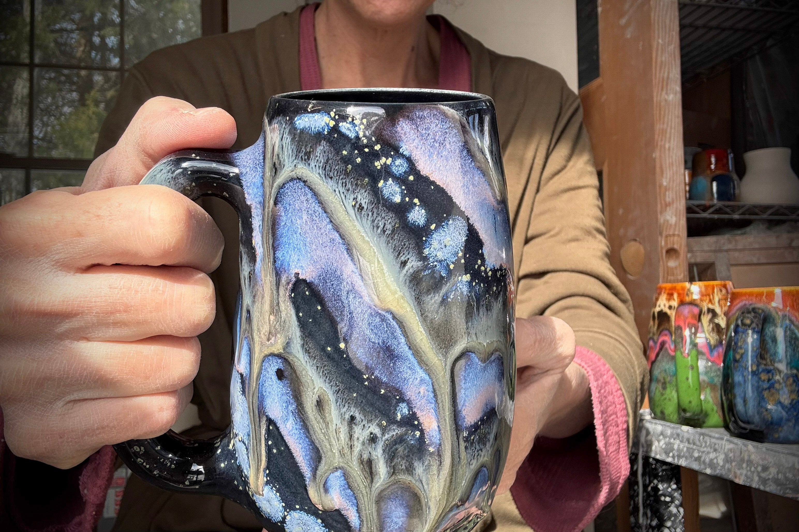 11-D Cosmic Amethyst Grotto Mug, 21 oz.