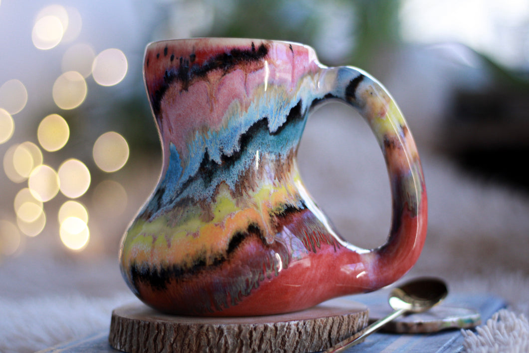 10-C Rainbow Family Gourd Mug - MINOR MISFIT, 14 oz. - 10% off