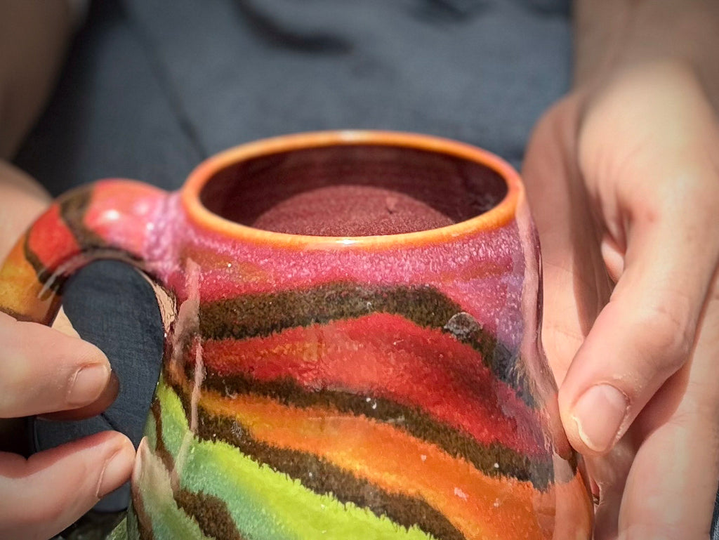 12-D Rainbow Family Variation Mid Mod Mug, 16 oz.