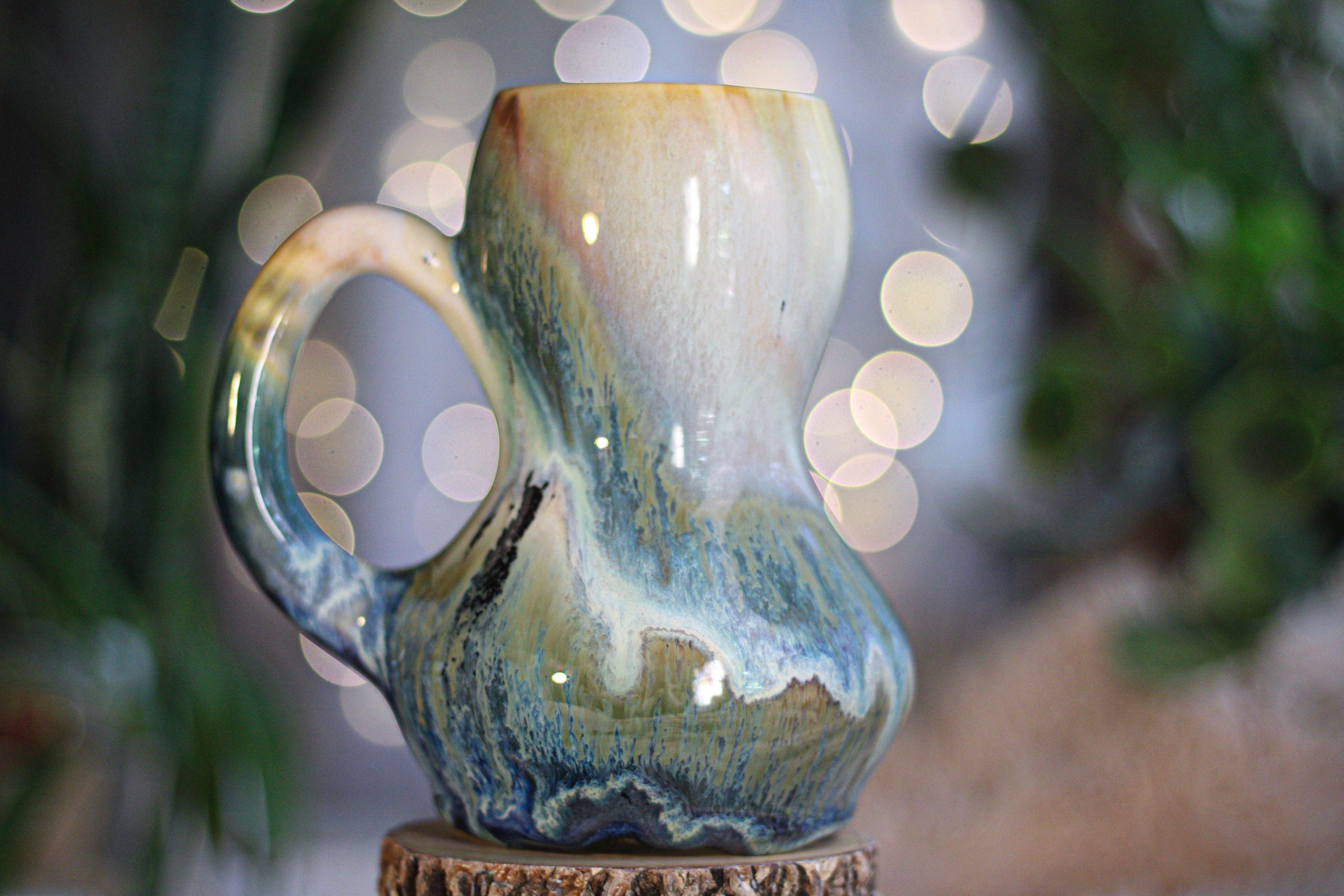 02-B Soft Earth Series Acorn Gourd Mug, 27 oz.