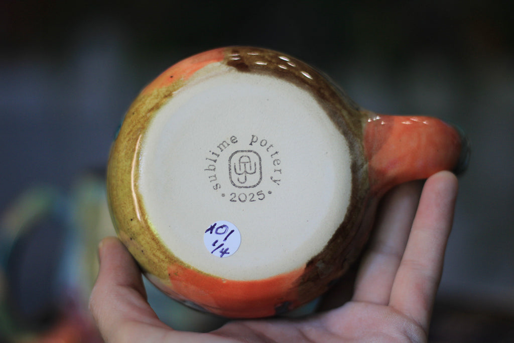 01-F 'FLOW' Textured Mug, 18 oz. (This listing is for one mug)