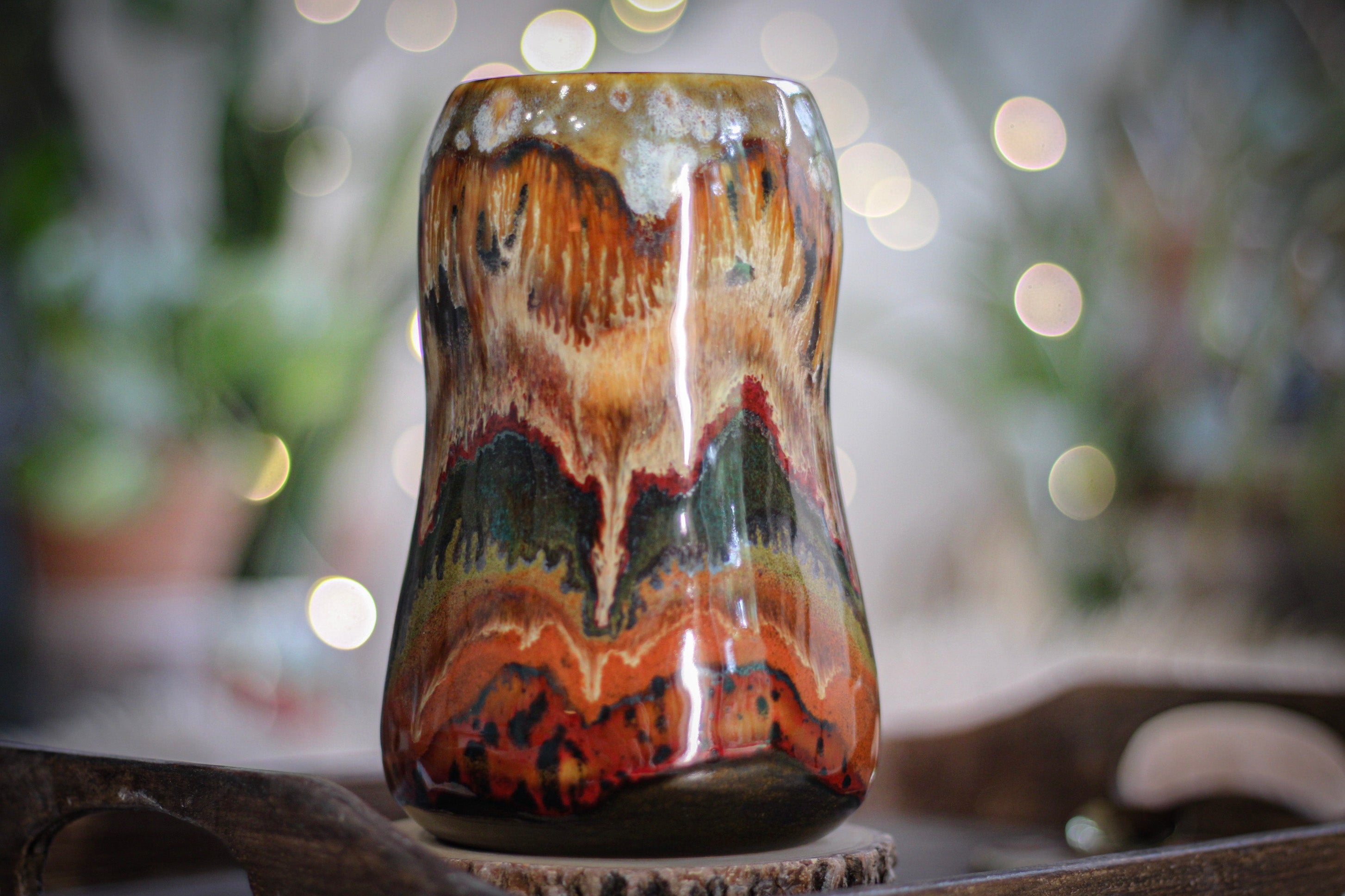 02-A Desert Oasis Variation Gourd Mug - TOP SHELF, 26 oz.