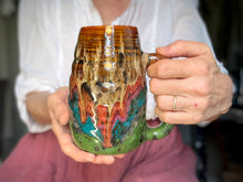 Load image into Gallery viewer, 02-B Molten Cheetah Swirly Mug - TOP SHELF, 26 oz.