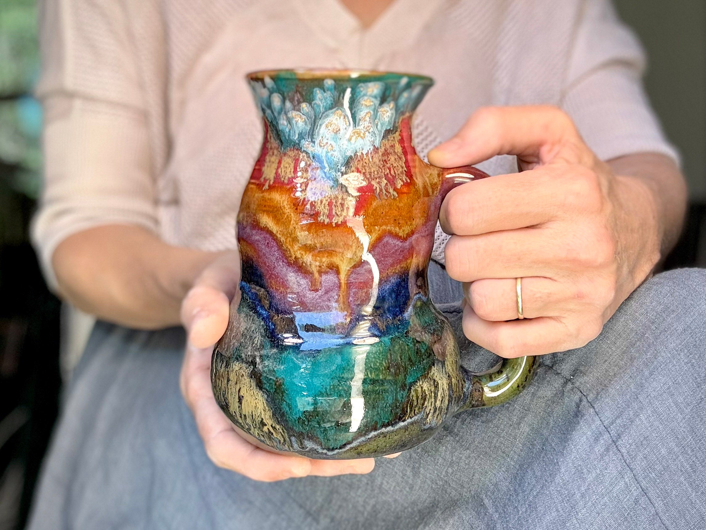 02-A Rainbow Valley Cuddle Mug - TOP SHELF, 26 oz.