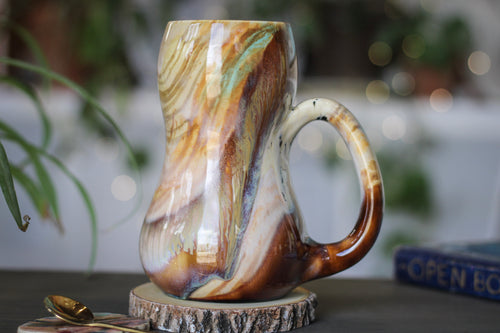 02-B Soft Earth Series PROTOTYPE Gourd Mug - TOP SHELF MISFIT, 24 oz.