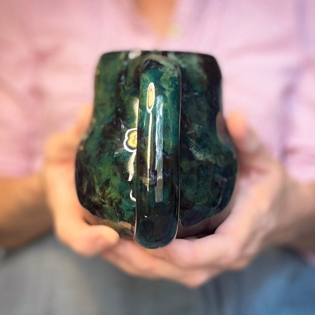 11-B Mossy Agate Curvy Mug, 18 oz.