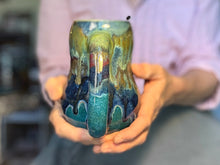Load image into Gallery viewer, 13-D Turquoise PROTOTYPE Mid Mod Mug, 21 oz.
