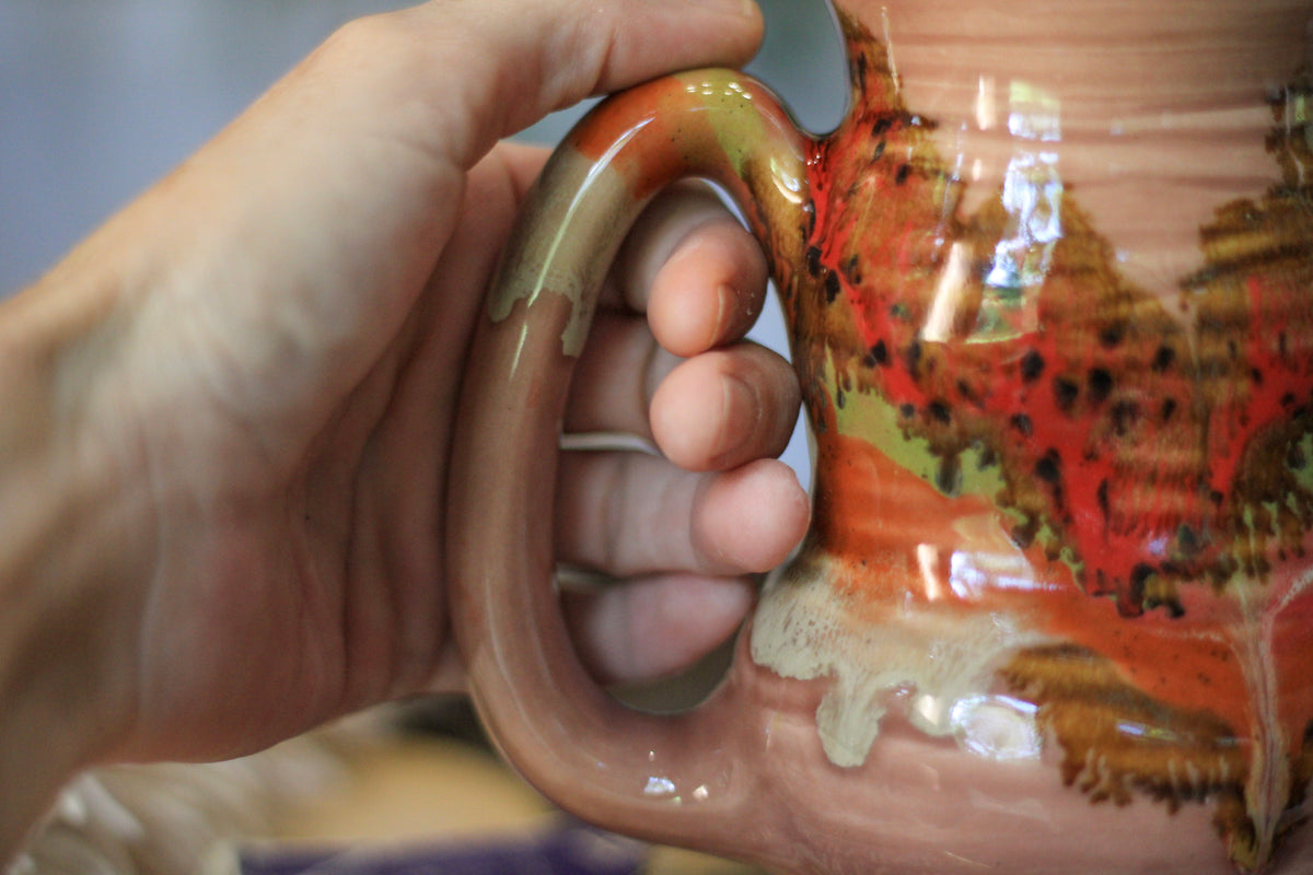 09-D Coral Mountains Barely Flared Textured Divot 'Cuddle' Mug, 17 oz.