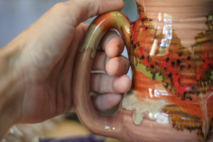 09-D Coral Mountains Barely Flared Textured Divot 'Cuddle' Mug, 17 oz.
