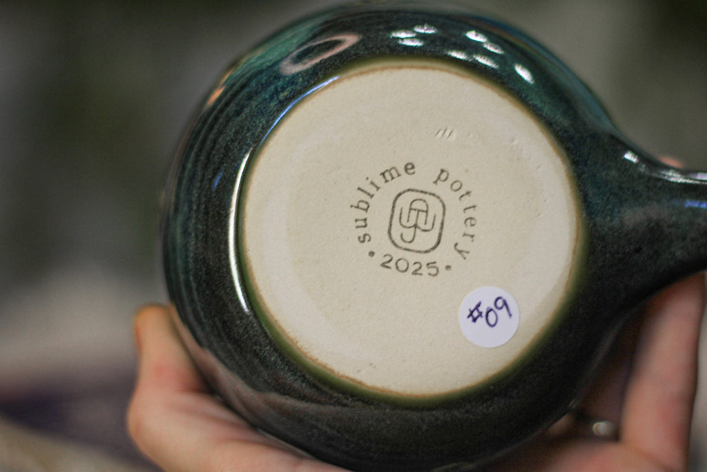 09-F Deep Teal PROTOTYPE Textured Mug, 17 oz.