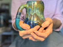 Load image into Gallery viewer, 13-D Turquoise PROTOTYPE Mid Mod Mug, 21 oz.