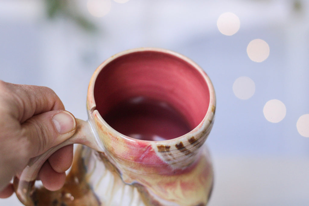 10-E Soft Earth Series PROTOTYPE Petite Notched Gourd Mug, 12 oz.