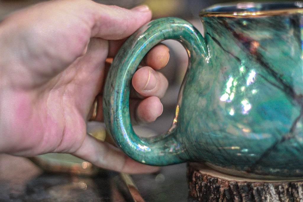 13-B Labradorite PROTOTYPE Squat Mug - MISFIT, 19 oz. - 15% off