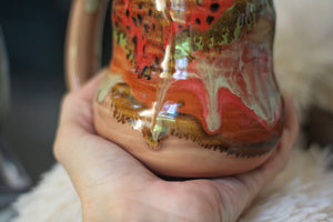 09-D Coral Mountains Barely Flared Textured Divot 'Cuddle' Mug, 17 oz.