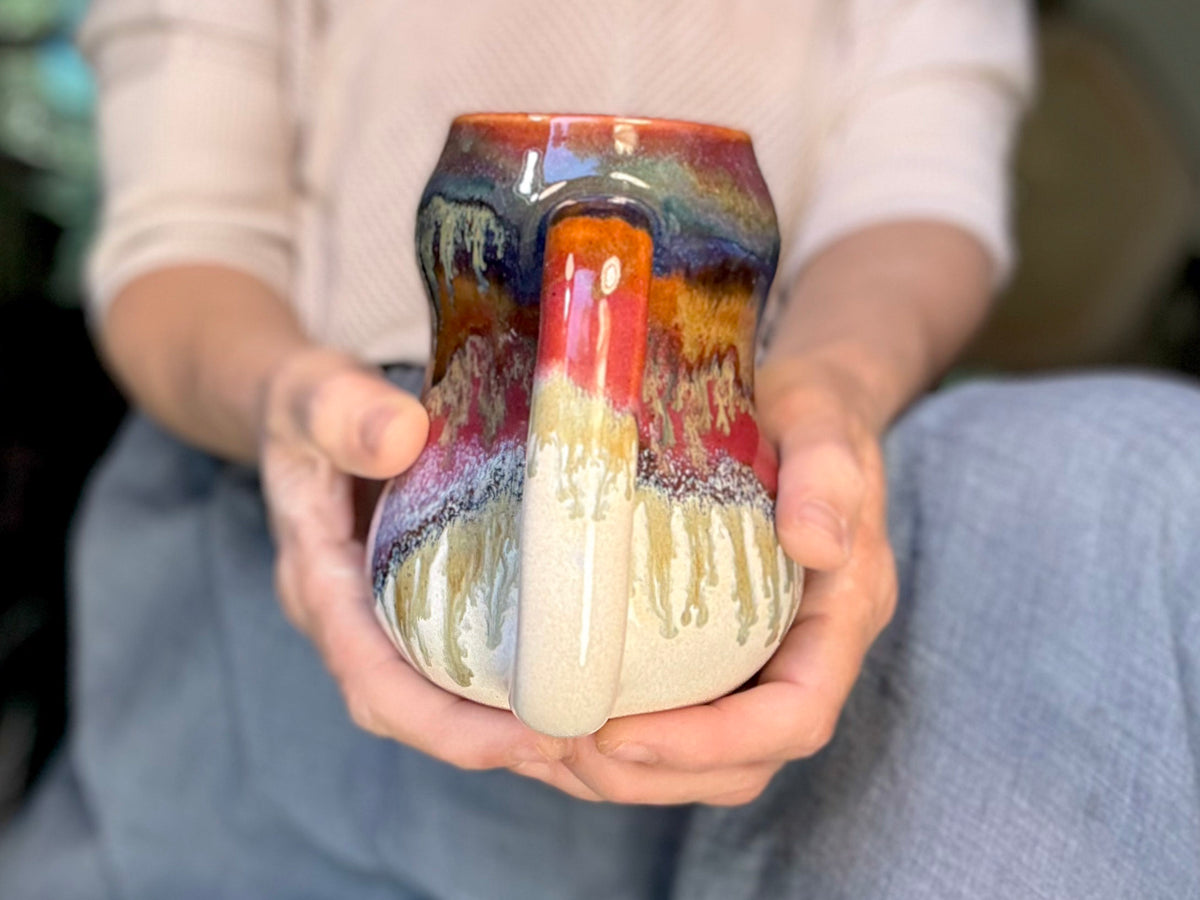 13-C Rainbow Strata Gourd Mug, 20 oz.