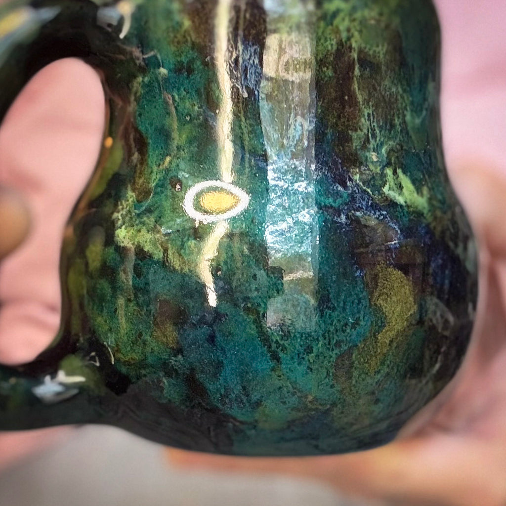 11-B Mossy Agate Curvy Mug, 18 oz.