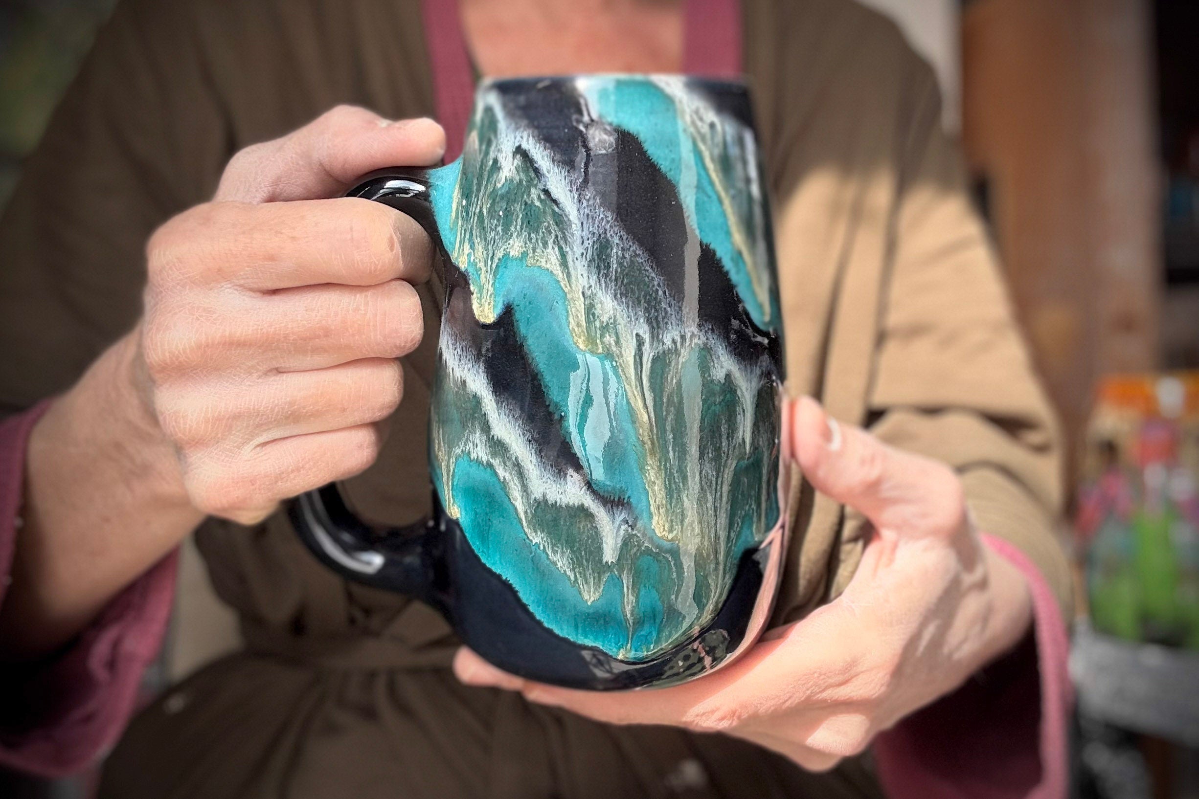 12-E Turquoise Grotto Mug, 22 oz.