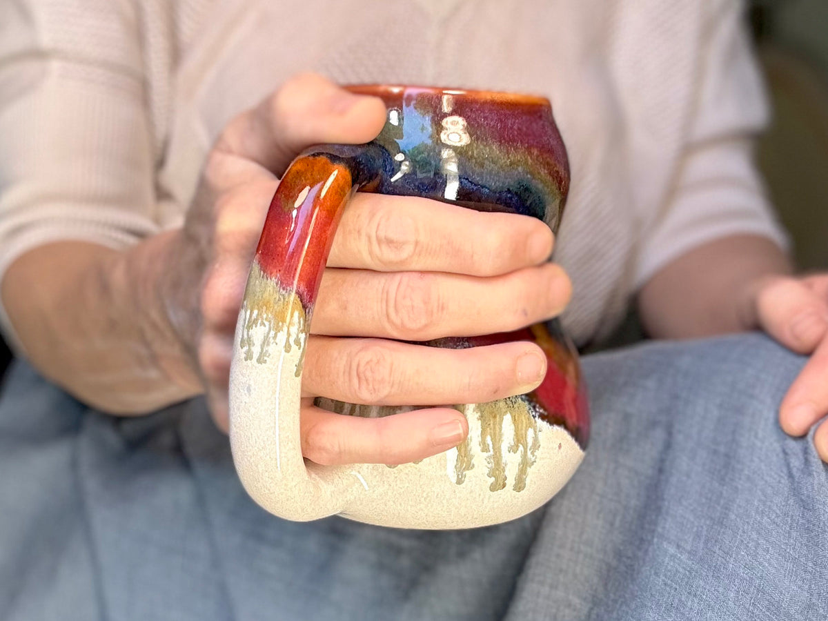 13-C Rainbow Strata Gourd Mug, 20 oz.
