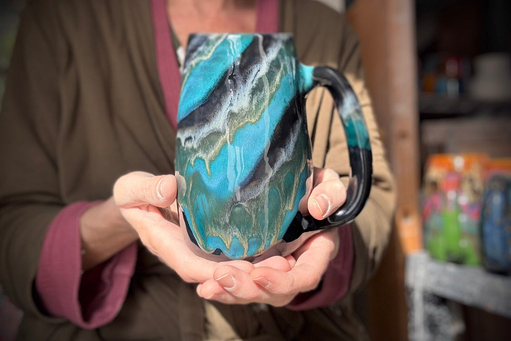 12-E Turquoise Grotto Mug, 22 oz.