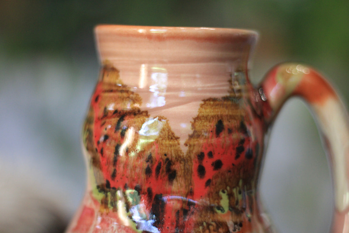 09-D Coral Mountains Barely Flared Textured Divot 'Cuddle' Mug, 17 oz.