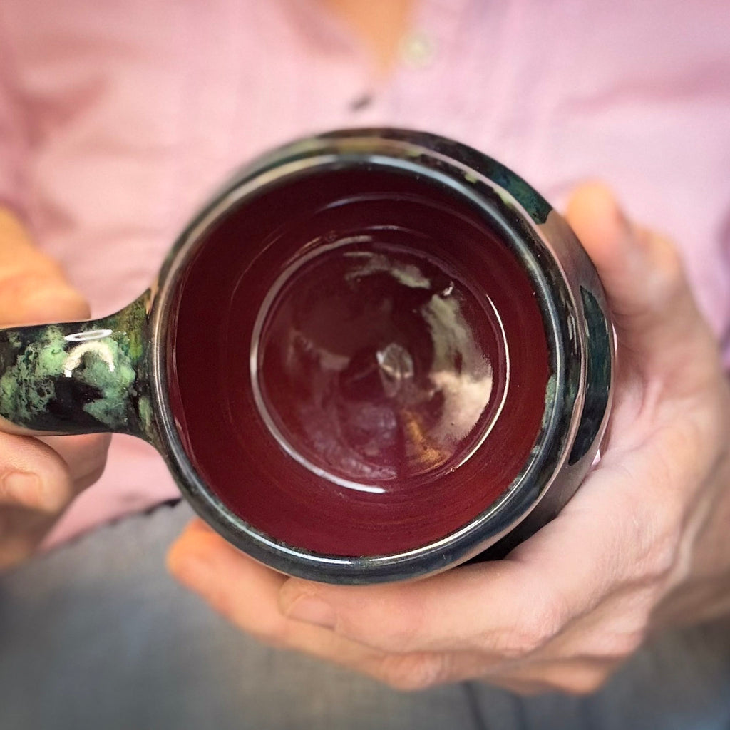 11-B Mossy Agate Curvy Mug, 18 oz.
