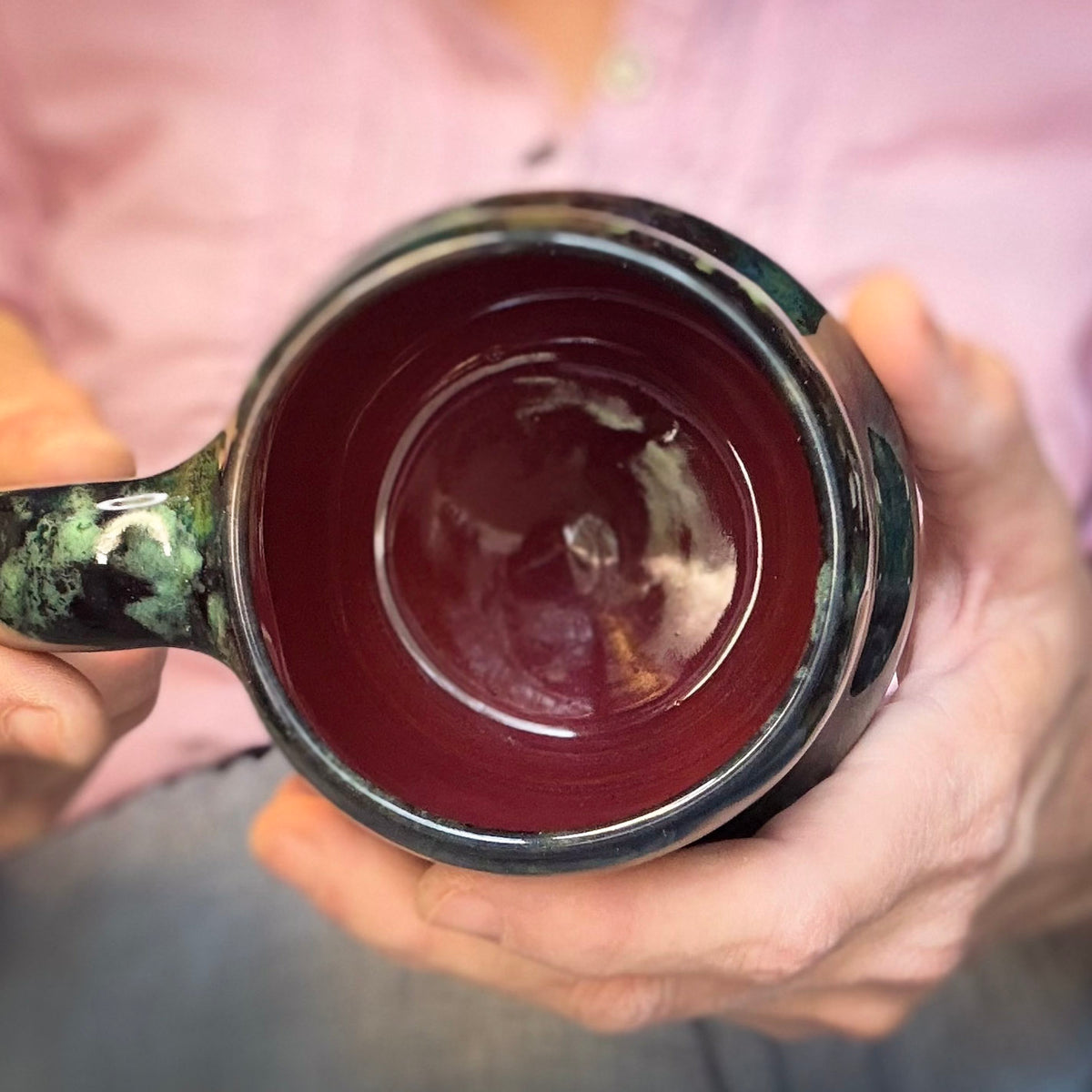 11-B Mossy Agate Curvy Mug, 18 oz.