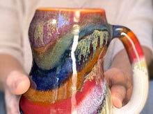 Load image into Gallery viewer, 13-C Rainbow Strata Gourd Mug, 20 oz.