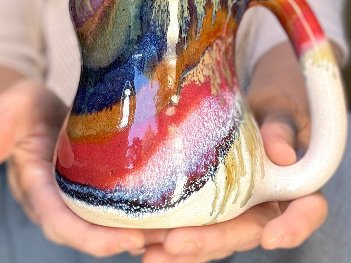 13-C Rainbow Strata Gourd Mug, 20 oz.
