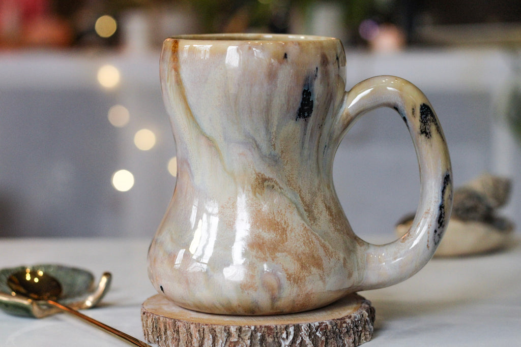 13-B Soft Earth Series PROTOTYPE Gourd Mug, 19 oz.