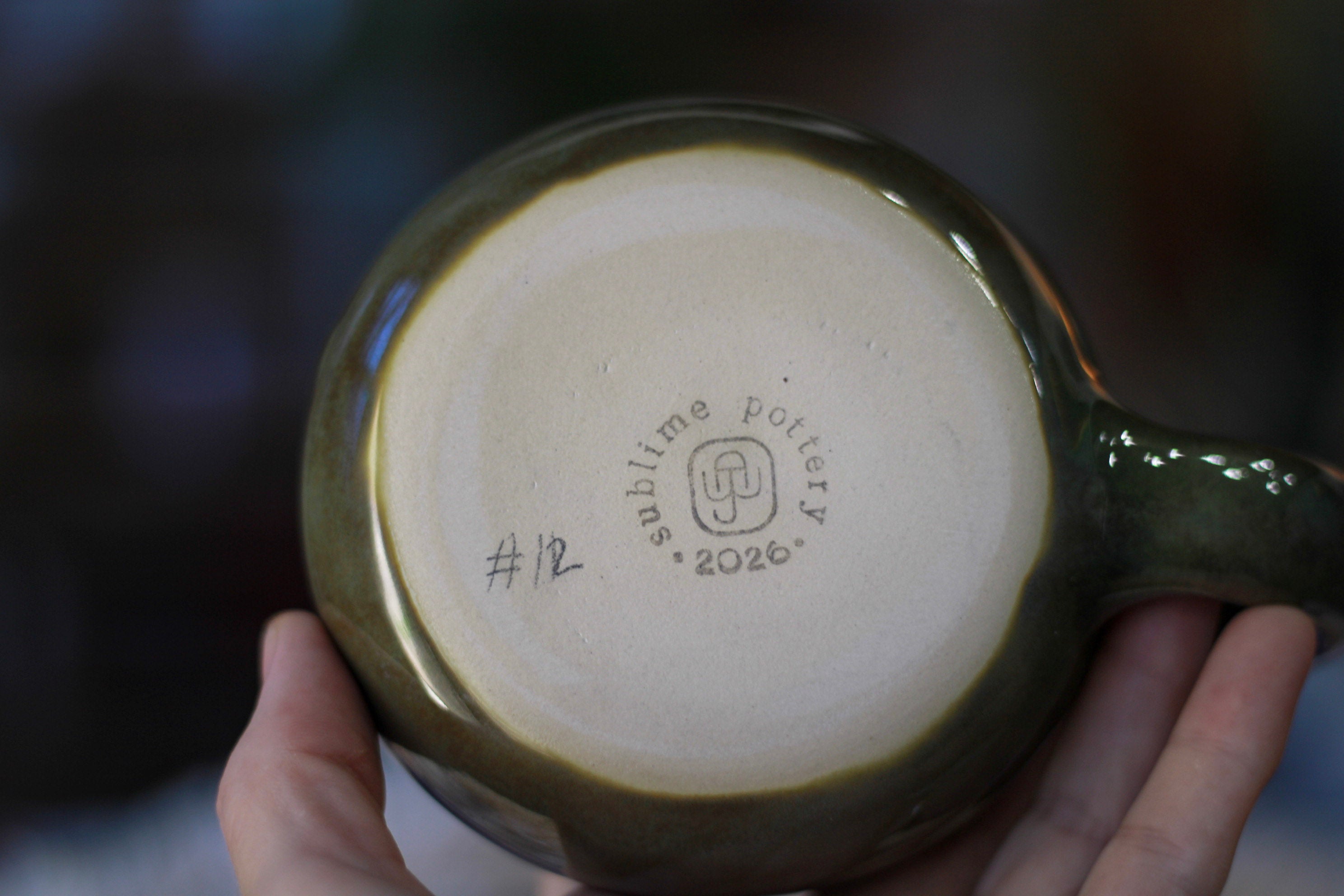 12-D Green PROTOTYPE Cuddle Mug, 18 oz.