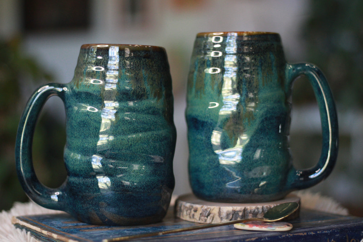 10-F Deep Blue Textured Mug, 20 oz. (This listing is for one mug)